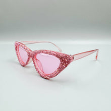 Load image into Gallery viewer, Ole - Handmade Rhinestone Sunglasses G0243: White
