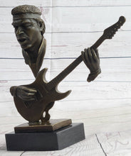 Load image into Gallery viewer, Bronzhaus - Jimi Hendrix Bronze Bust Sculpture Statue Collectible Art 10" x 10"
