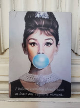 Load image into Gallery viewer, Little Heart Designs - Audrey Hepburn Blue Bubble Exquisite Day Magnet
