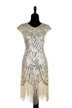 Load image into Gallery viewer, Western Fashion - Flapper Beaded Dress: L / Biege
