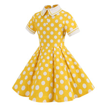 Load image into Gallery viewer, SALINA TRADING INC - 50s Retro Audrey Hepburn Style Polka Dot Mom and Daughter Dress: Light Blue Polka Dot / 140cm
