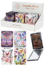 Load image into Gallery viewer, Cap Zone - Butterfly Floral Glitter Makeup Mirror - 12 pcs
