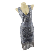 Load image into Gallery viewer, Western Fashion - 2499 - Flapper Dress-Silver: SIL / S
