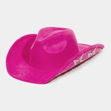 Load image into Gallery viewer, Collections by Fame Accessories - Studded Rhinestone Star Western Cowboy Hat: FU
