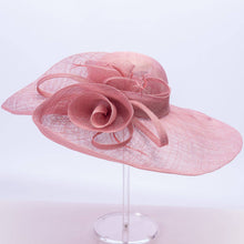 Load image into Gallery viewer, KaKyCo - Rose Veil Trim Off Face Floppy Sinamay Hats | 117145: YELLOW
