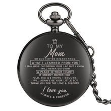 Load image into Gallery viewer, WoodWristCo - Top Unique Family Gifts I LOVE YOU Theme Quartz Pocket: For Dad
