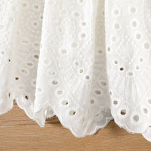 Load image into Gallery viewer, PatPat - Baby Girl Solid White Hollow Out Long-sleeve Dress: 6-9 Months / White
