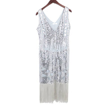 Load image into Gallery viewer, Western Fashion - 2499 - Flapper Dress-Silver: SIL / S
