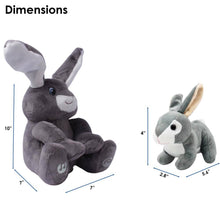 Load image into Gallery viewer, Dimple - Milo Grey Singing Bunny &amp; Soft Plush Baby Bunny
