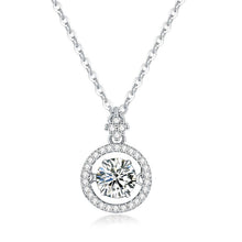Load image into Gallery viewer, Perimade &amp; Co. LLC - Dancing Moissanite Charm Necklace in 925 Sterling Silver: 0.8 ct
