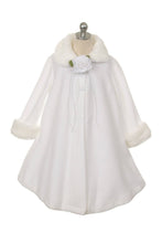 Load image into Gallery viewer, Kid's Dream - *SALE* Fleece Cape-Style Girls Coat: 6 / Ivory
