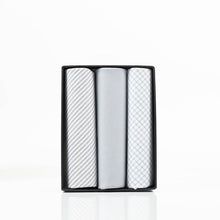 Load image into Gallery viewer, Selini New York - Men's Boxed Fancy Cotton Handkerchiefs 3pcs Set
