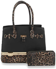 Load image into Gallery viewer, Handbag Express - Metal Frame Tote Handbag Set: LH049-1W-1-BR
