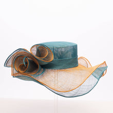 Load image into Gallery viewer, KaKyCo - Double Layer Of Sinamay Floppy Hat | 122131: Olive/Ivory
