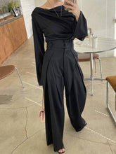 Load image into Gallery viewer, ShieldChic - Wide Leg Pockets Solid Color Zipper Casual Pants Bottoms: GRAY / S
