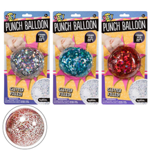 Load image into Gallery viewer, Toysmith - Yay! Glitter Punch Balloon, Assorted Colors
