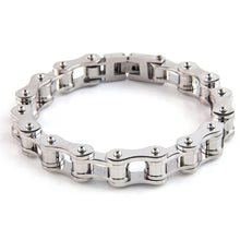 Load image into Gallery viewer, Mad Man - Dakata Stainless Bike Chain Bracelet: All Silver
