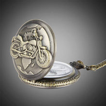 Load image into Gallery viewer, WoodWristCo - Motorcycle Bronze Pocket Watch
