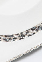 Load image into Gallery viewer, Collections by Fame Accessories - Pave Animal Print Rhinestone Western Cowboy Hat: IV
