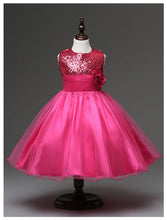 Load image into Gallery viewer, Fennco Styles - Lovely Sequin Flower Girl Dress: Rose / 5-6T
