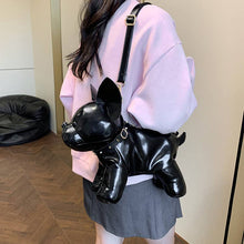 Load image into Gallery viewer, SALINA TRADING INC - Cute Dog Plush Crossbody Bag Trendy Street Style: Black
