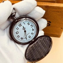 Load image into Gallery viewer, WoodWristCo - Black Pocket Watch with US Military Emblem
