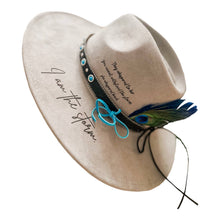 Load image into Gallery viewer, Wild Indigo - I am The Storm Burned Hat Western Hat Rancher Cowboy: Army Green
