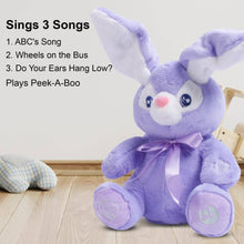 Load image into Gallery viewer, Dimple - Plush Bunny Bella Purple Singing Baby Soft Bunny

