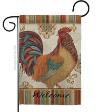 Load image into Gallery viewer, Two Group Flag Co - Welcome Rooster Animals Barnyard Animal Primitive Decor Flag: Double Sided-Thick Fabric / House Flag 28" x 40" Only

