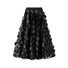 Load image into Gallery viewer, ACCITY - 3D Polka Dot Tulle A-Line Flared Midi Skirt_CWBMS0379: White / (OS) 1
