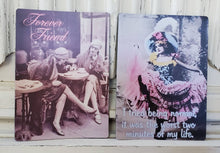 Load image into Gallery viewer, Little Heart Designs - Vintage Girlfriends Image Forever Friend Magnet
