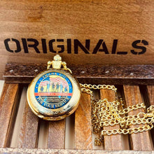 Load image into Gallery viewer, WoodWristCo - 'Thank You for Your Service' Stars and Stripes Tribute Pocket Watch
