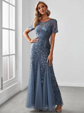Load image into Gallery viewer, Ever-Pretty - Sequin Shiny Fishtail Tulle Dresses for Party: Silver / 4
