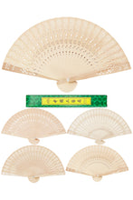 Load image into Gallery viewer, Cap Zone - Hollow Laser Cut Wooden Handheld Fan - w/ Box
