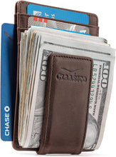Load image into Gallery viewer, Claasico - Money Clip Leather Wallet For Men: Coffee
