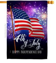 Load image into Gallery viewer, Two Group Flag Co - Flag 4Th July Fourth Usa Garden House 2-Sided Home Décor: Double Sided-Thick Fabric / House Flag 28" x 40" Only
