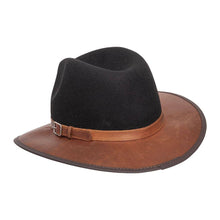 Load image into Gallery viewer, American Hat Makers - Wool Felt Leather Outdoor Fedora Style - Summit: Saddle / LG
