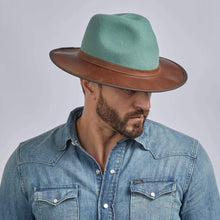 Load image into Gallery viewer, American Hat Makers - Wool Felt Leather Outdoor Fedora Style - Summit: Saddle / LG

