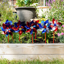 Load image into Gallery viewer, In the Breeze, LLC. - Patriotic Mylar Pinwheels - 8 PC
