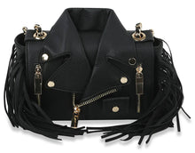 Load image into Gallery viewer, Handbag Express - Petite Fringe Motorcycle Jacket Shoulder Bag: LY120-BR
