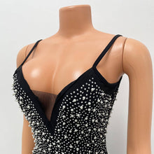 Load image into Gallery viewer, MB Fashion Wholesale - MALYBGG Rhinestone and Beaded Strappy Dress 6561LY: Pink / S M L: 1-1-1
