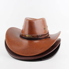 Load image into Gallery viewer, ACCITY - 2024 NEW FASHION CASUAL WESTERN COWBOY HAT_CWAH1887: DARKCOFFEE / (OS) 1
