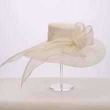 Load image into Gallery viewer, KaKyCo - 117146  Callalily Adorned Wide Soft Sinamay Hats: Sinamay / Ivory

