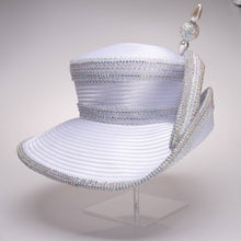 Load image into Gallery viewer, KaKyCo - AJ786Y Extended Off Face Mad Hatter Edges Coved Rhinestone: White
