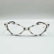 Load image into Gallery viewer, Ole - Handmade Cat Eye Rhinestone Reader G0305-White: 200
