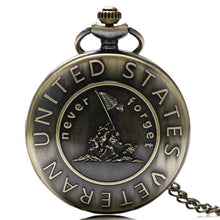 Load image into Gallery viewer, WoodWristCo - Vintage Bronze Fire Fighter Retro Military Man Watches: Marine
