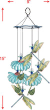 Load image into Gallery viewer, Sunset Vista Designs - 15" Dragonfly Painted Metal Wind Chime Garden Decor - 93707
