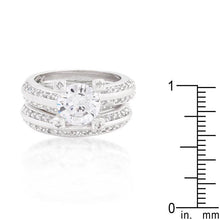 Load image into Gallery viewer, JGoodin - Cubic Zirconia Round Cut Pave Ring Set: 7
