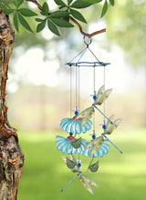 Load image into Gallery viewer, Sunset Vista Designs - 15" Dragonfly Painted Metal Wind Chime Garden Decor - 93707
