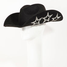 Load image into Gallery viewer, Collections by Fame Accessories - Studded Rhinestone Star Western Cowboy Hat: FU
